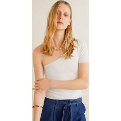 Mango - Top Metric. Bluzki damskie Mango, s, bez wzorów, z wiskozy, z asymetrycznym kołnierzem, bez rękawów. W wyprzedaży za 39,90 zł.