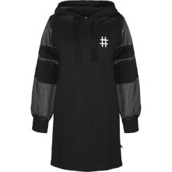 Bluza Met. Czarne bluzki damskie Met, bez wzorów, z materiału, z długim rękawem, długie, z kapturem. Za 249,00 zł.