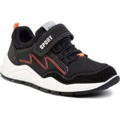 Sneakersy SERGIO BARDI YOUNG - SBY-02-03-000045 601. Czarne trampki chłopięce Sergio Bardi Young, bez wzorów, z zamszu, na rzepy. Za 199,00 zł.