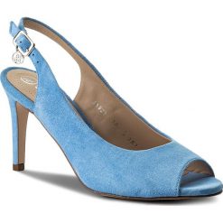 Sandały SOLO FEMME - 38922-31-H20/000-07-00 Niebieski. Niebieskie klapki damskie Solo Femme, z aplikacjami, ze skóry, bez obcasa, na obcasie. W wyprzedaży za 199,00 zł.