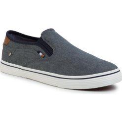 Tenisówki WRANGLER - Odyssey Slip On WM01041A Navy 016. Niebieskie półbuty męskie Wrangler, bez wzorów, z gumy, eleganckie, bez zapięcia. Za 199,00 zł.