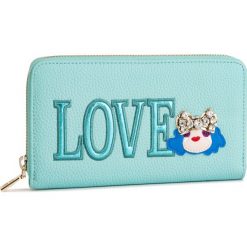 Duży Portfel Damski LOVE MOSCHINO - JC5651PP07KH0700 Azzurro. Zielone portfele damskie Love Moschino, bez wzorów, ze skóry ekologicznej. Za 459,00 zł.