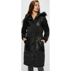 Trussardi Jeans - Parka. Czarne parki damskie marki Trussardi Jeans, s, z elastanu, długie, z kapturem. W wyprzedaży za 1099,00 zł.