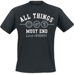 Gra o Tron All Things Must End T-Shirt czarny. Czarne koszulki męskie marki Gra o Tron, m, z nadrukiem, z okrągłym kołnierzem. Za 74,90 zł.