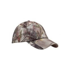 Czapka myśliwska ciepła z daszkiem ACTIKAM camo. Brązowe czapki męskie SOLOGNAC, bez wzorów, z bawełny, sportowe. Za 39,99 zł.