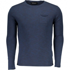 Sweter w kolorze granatowym. Niebieskie swetry klasyczne męskie Guess, m, z okrągłym kołnierzem. W wyprzedaży za 219,95 zł.