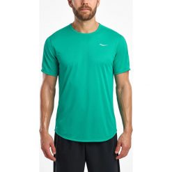 Koszulka do biegania męska SAUCONY HYDRALITE SHORT SLEEVE COLUMBIA / SA81165-CLB. Koszulki sportowe męskie Saucony, m, bez wzorów, bez kołnierzyka, bez rękawów, do biegania. Za 129,99 zł.