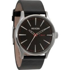 Biżuteria i zegarki męskie: Zegarek męski Black Nixon Sentry Leather A1051000