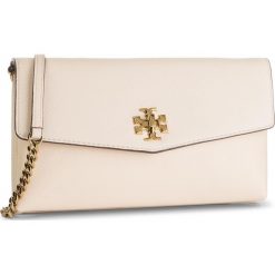 Torebka TORY BURCH - Kira Mixed-Materials Clutch 56389 New Cream 122. Brązowe torebki klasyczne damskie Tory Burch, bez wzorów, ze skóry, eleganckie, bez dodatków. Za 1269,00 zł.