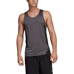 Koszulka adidas Sub 2 Singlet M Grafitowo-Szara. Szare koszulki męskie Adidas, s, z nadrukiem, z tkaniny, bez kołnierzyka, bez rękawów, do biegania, climalite (adidas). Za 179,99 zł.