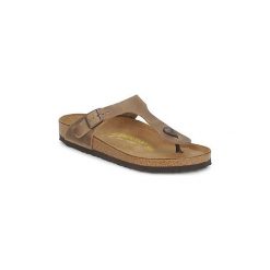 Japonki Birkenstock GIZEH. Pomarańczowe klapki damskie Birkenstock, bez wzorów, bez obcasa. Za 369,00 zł.