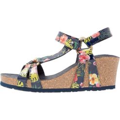 Rzymianki damskie: Panama Jack VIOLETTA TROPICAL Sandały na platformie dark blue