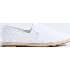 Tomsy damskie: Koronkowe espadryle – Biały