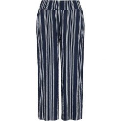 Cellbes Spodnie z szerokimi nogawkami (culotte) z gniecionego dżerseju granatowy biały female niebieski/biały 54/56. Niebieskie spodnie damskie Cellbes, w paski, z dżerseju. Za 159,00 zł.