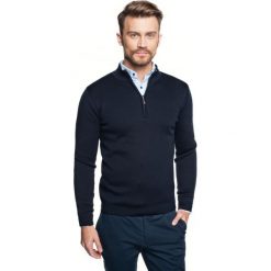 Sweter lennox troyer granatowy. Niebieskie swetry męskie Recman, m, bez wzorów, bez kołnierzyka, bez kaptura. Za 249,00 zł.