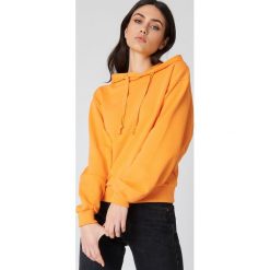 Bluzy damskie: NA-KD Basic Bluza z kapturem basic – Orange