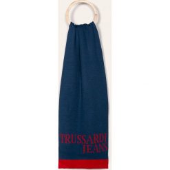 Trussardi Jeans - Szalik. Czarne szaliki męskie Trussardi Jeans, bez wzorów, z poliesteru. W wyprzedaży za 139,90 zł.