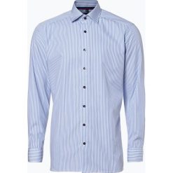 OLYMP Luxor modern Fit - Koszula męska, niebieski. Niebieskie koszule męskie OLYMP Luxor modern Fit, s, w paski, z bawełny, bez kołnierzyka, bez rękawów. Za 249,95 zł.