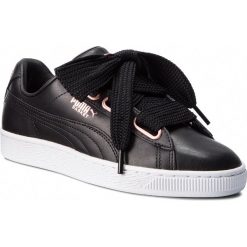 Sneakersy PUMA - Basket Heart Leather 367817 02 Puma Black/Rose Gold. Czarne półbuty damskie Puma, ze skóry. W wyprzedaży za 229,99 zł.
