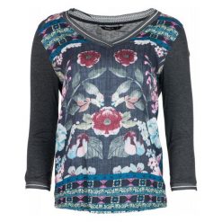 Desigual Blzuka Damska Recife M Szara. Szare koszulki damskie marki Desigual, m, bez wzorów, bez kołnierzyka, bez rękawów. W wyprzedaży za 176,00 zł.