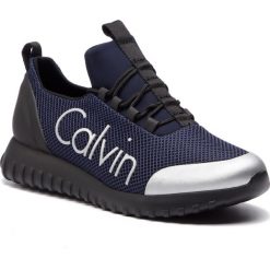 Sneakersy CALVIN KLEIN JEANS - Ron S0506 Indigo/Silver. Niebieskie sneakersy męskie marki Calvin Klein Jeans, na co dzień, bez wzorów, z jeansu, eleganckie, bez zapięcia. Za 519,00 zł.