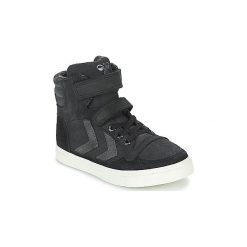 Buty Dziecko Hummel STADIL OILED HIGH JR. Czarne trampki dziewczęce Hummel, bez wzorów, bez zapięcia. Za 279,20 zł.