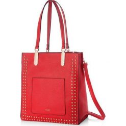 Torebka shopper Felice FB36 czerwona - Czerwony. Czerwone torby damskie na zakupy Felice, z aplikacjami, ze skóry ekologicznej, na ramię, zdobione, bez dodatków. Za 119,99 zł.