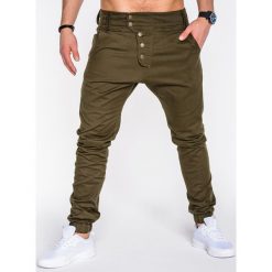 Joggery mÄ™skie: SPODNIE MĘSKIE JOGGERY P480 – ZIELONE