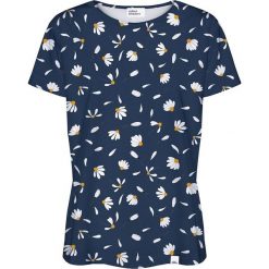 Bluzki z falbaną: Colour Pleasure Koszulka damska CP-030 189 granatowa r. XXXL/XXXXL