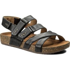 Sandały CLARKS - Rosilla Keene 261325284 Black Leather. Czarne klapki damskie Clarks, bez wzorów, ze skóry, bez obcasa. W wyprzedaży za 139,00 zł.