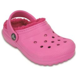 Crocs Sandały Classic Lined Clog Party Pink/Candy Pink, 27-28 (c10). Różowe sandały dziewczęce Crocs, z tkaniny, bez zapięcia. W wyprzedaży za 109,00 zł.