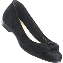 Baleriny skórzane bonprix czarny. Czarne baleriny damskie marki bonprix, bez wzorów, bez obcasa. Za 149,99 zł.