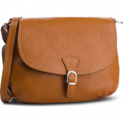 Torebka CREOLE - K10583 Koniak. Brązowe listonoszki damskie Creole, ze skóry. Za 189,00 zł.