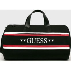 Guess Jeans - Torba. Czarne torby męskie skórzane marki Guess Jeans, w paski, z poliesteru, casualowe, na ramię, małe. Za 599,90 zł.