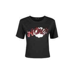 T-shirty z krótkim rękawem Guess W64P1GK6390. Czarne t-shirty damskie Guess, bez wzorów, bez kołnierzyka. Za 149,00 zł.