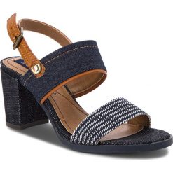 Sandały WRANGLER - Sunset Dayla WL181643 Blue 100. Niebieskie klapki damskie Wrangler, bez wzorów, ze skóry ekologicznej, bez obcasa, na obcasie. W wyprzedaży za 189,00 zł.