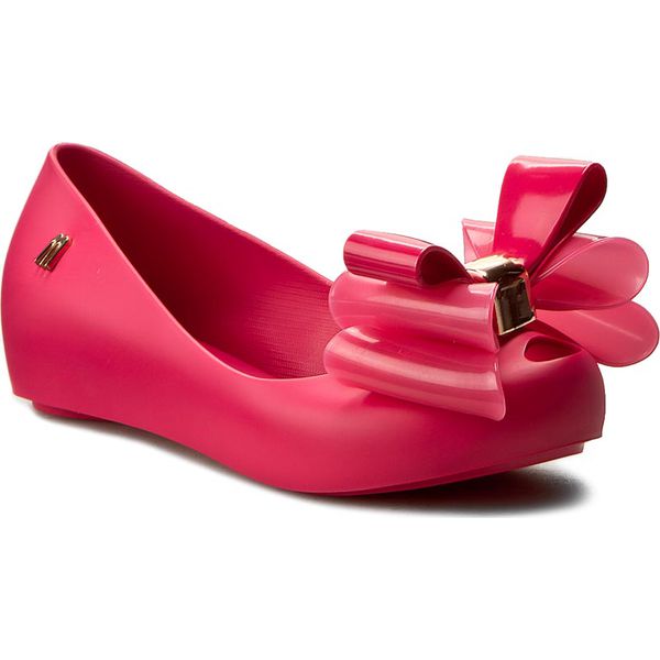 Baleriny MELISSA - Ultragirl Sweet II Inf 31891 Dark Pink 01148. Różowe baleriny damskie Melissa, z motywem zwierzęcym, z tworzywa sztucznego, na obcasie. W wyprzedaży za 179,00 zł.