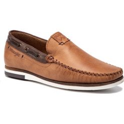 Mokasyny WRANGLER - Sharky WM91081A Cognac 064. Pomarańczowe mokasyny męskie Wrangler, ze skóry, klasyczne. W wyprzedaży za 229,00 zł.