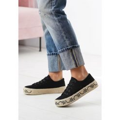 Espadryle damskie: Czarne Espadryle Rescue