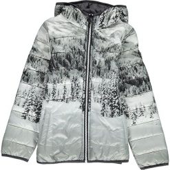 Dwustronna kurtka zimowa w kolorze szarym. Szare kurtki chłopięce CMP Kids, na zimę, bez wzorów, z syntetyku, bez kaptura. W wyprzedaży za 205,95 zł.
