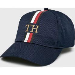 Tommy Hilfiger - Czapka. Niebieskie czapki męskie marki TOMMY HILFIGER, z elastanu. Za 229,90 zł.