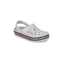 Chodaki Crocs CROCBAND. Szare klapki damskie Crocs, bez wzorów, bez obcasa. Za 169,20 zł.