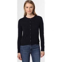 Marie Lund - Kardigan damski z czystego kaszmiru, niebieski. Niebieskie swetry damskie Marie Lund, xs, bez wzorów, z kaszmiru, bez rękawów, bez kaptura. Za 399,95 zł.