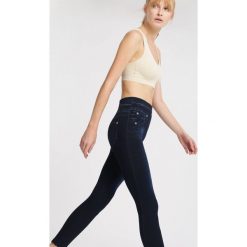 Granatowe Legginsy Who Knows. Niebieskie legginsy other, uniwersalny. Za 14,99 zł.