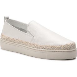 Espadryle THE FLEXX - Gluglu D1029/01 White. Białe espadryle damskie marki The Flexx, ze skóry, na płaskiej podeszwie. Za 369,00 zł.
