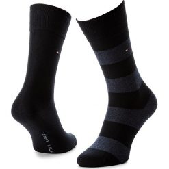 Zestaw 2 par wysokich skarpet męskich TOMMY HILFIGER - 342021001 Dark Navy 322. Niebieskie skarpetki męskie TOMMY HILFIGER, bez wzorów, z elastanu. Za 54,99 zł.