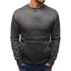 Bluzy męskie: Bluza męska kangurka antracytowa (bx1883)