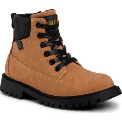 Trapery ACTION BOY - AVO-222-020 Camel. Pomarańczowe śniegowce chłopięce Action Boy, bez zapięcia. Za 119,99 zł.