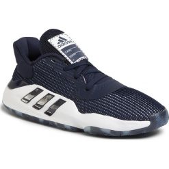 Buty adidas - Pro Bounce 2019 Low EF9840 Conavy/Ftwwht/Ftwwht. Niebieskie buty sportowe męskie Adidas, z tworzywa sztucznego, bez zapięcia, do koszykówki. W wyprzedaży za 359,00 zł.