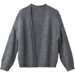 Luźny kardigan 10-16 lat. Szare swetry chłopięce marki La Redoute Collections, z poliamidu. Za 126,38 zł.